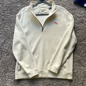 Tommy Bahama Quarter zip - Men’s large - off white / cream color
